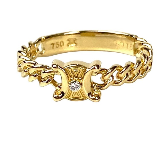 CELINE Ring Gold Triomphe Diamond - Picture 1 of 5